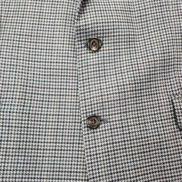 Ralph Lauren Blazer Mens 44L Wool Houndstooth 2 Button Sports Coat Jacket - Picture 5 of 16
